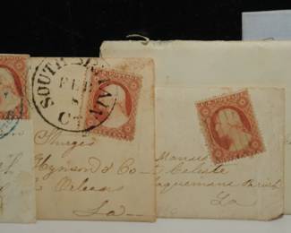 [5] U S 1857 3¢ WASHINGTON ON COVERS