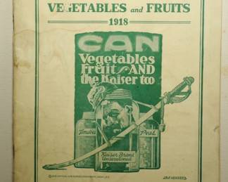 WWI HOME CANNING WITH CAN THE HUN ART