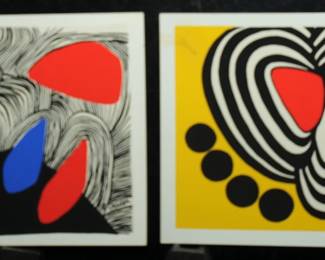 2 CALDER SILKSCREEN POSTCARDS