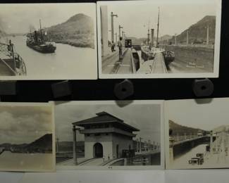 [5] Postcard Panama Canal Post Card Opening Day August 15, 1914