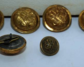 VINTAGE GAR [GRAND ARMY OF THE REPUBLIC] BRASS BUTTONS