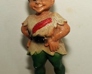 1946 Syroco Wood Fiber Character Figure w/Feather Community Chest