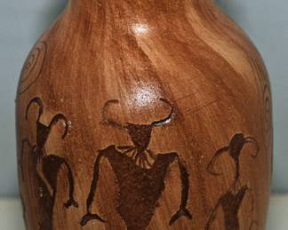 Binish Taa Navajo Etched Clay Pot Pottery Art Native American
