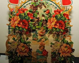 VINTAGE DIE CUT FOLD OUT VALENTINE