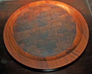 DANSK DESIGN IHQ STAVED TEAK WOOD SLANTED CUTTING BOARD by JENS QUESTGARD