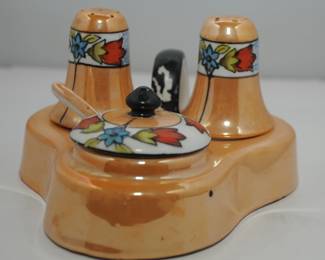 VINTAGE NORITAKE LUSTER CONDIMENT SETS