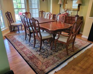 Dining Room Set and Hand Made Oriental Carpet