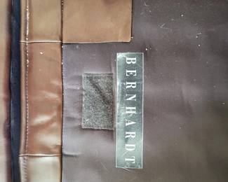 Bernhardt Van Gogh Brown Leather Reclining Club Chair Nailhead Trim