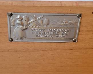 West Michigan Furniture Company 20th-century Colonial Revival Chippendale-style chest-on-chest.