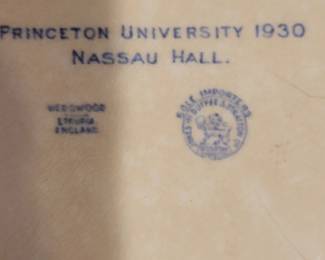 1930 Princeton University Plate Nassau Hall Wedgewood