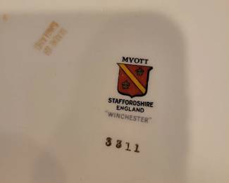 Myoft Staffordshire Porcelain Plates