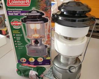 Vintage Coleman Lantern Two Mantle Dual Fuel Powerhouse #295-700G New Old Stock Never Used.