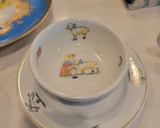 Buffalo Pottery Little Bo Peep childs dish set