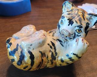 Mid-Century Italian Terracotta Tiger Cub