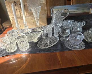 Vintage and antique pressed glass and lead crystal