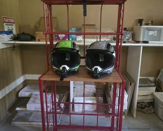 Bieffee helmets and baker's rack