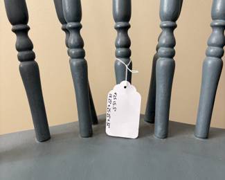 J52 - $40. Painted Spindle Back Rocker. Measures 17.25" W x 25.25" D x floor to seat 15.5" x 32" Tall.