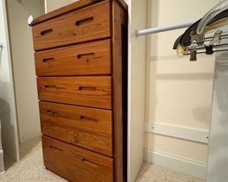 J99 - $95. Solid Wood Dresser. Measures 29.25" W x 20.5" D x 49" Tall.