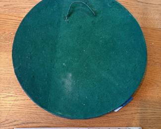 J108 - $25. Vintage Stone (Crushed Malachite) Aztec Mayan Calendar Wall Hanging. Measures 14" Diameter.