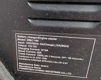 J157 - $50. Battery Charger and Engine Starter.