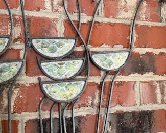 J90 - $20. Metal Bird Sculpture. Measures 28" W x 34" Tall.