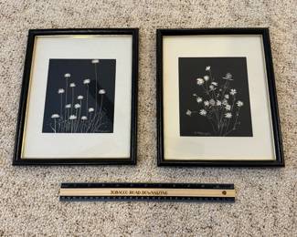 J4 - $25. Set of 2 By M. Fenoglio Prints. Measures 8.75in x 10.75in.