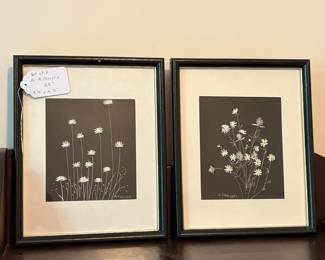 J4 - $25. Set of 2 By M. Fenoglio Prints. Measures 8.75in x 10.75in.