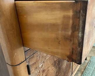 J170 - $175. Antique J. B. Van Sciver Co. Cabinet Pie Safe. Has some scratches and marks and the drawer sticks but is fully functional. Measures 36" W x 16.5" D x 65" Tall.