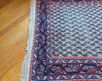J98 - $125. Hand Woven 100% Virgin Lamb Wool Area Rug. Measures 64" x 39".
