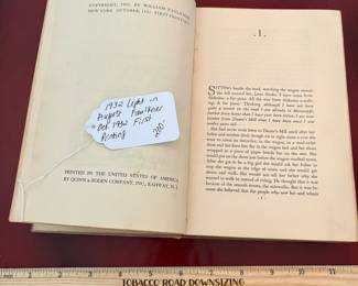J24 - $200. 1932 Light in August by Faulkner. First Printing.