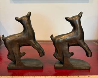 J29 - $60. Bronze Lamb Bookends. #496 Made in the USA.