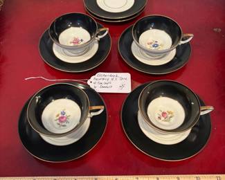 J61 - $35. Set of Eschenbach Germany 4 - Tea Cups and 6 - Saucers.