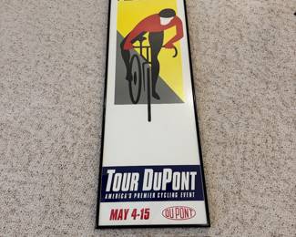 J188 - $40. Tour DuPont Framed Poster. Measures 37" x 12".