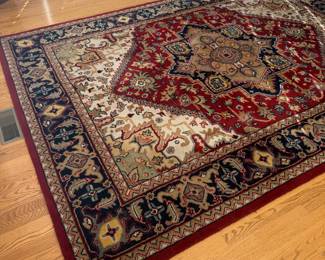 J85 - $75. Safavieh Area Rug "Heritage Collection". Measures 8'3" x 11'. This is a dog friendly home!