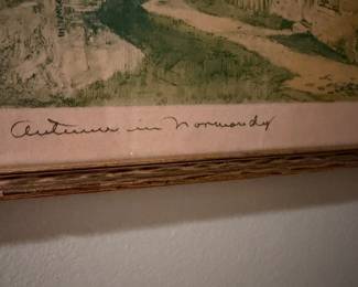 J176 - $25. "Autumn in Normandy" Print by Armand La Verne. Measures 11.5" x 16".