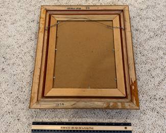 J121 - $75. Original Oil “Swamp Cabin”. Measure 13" W x 15" Tall.