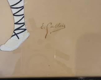 J183 - $20. Pair of Prints by Emile Gallois. Measures 13" x 17" framed.