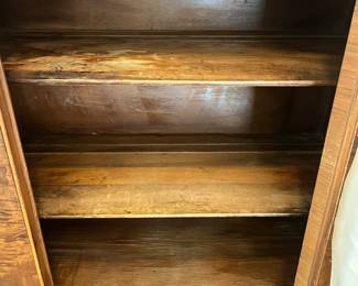 J170 - $175. Antique J. B. Van Sciver Co. Cabinet Pie Safe. Has some scratches and marks and the drawer sticks but is fully functional. Measures 36" W x 16.5" D x 65" Tall.
