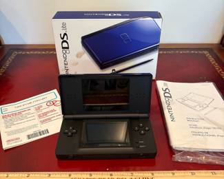 J26 - $100. Nintendo DS Lite Cobalt Blue with Box, Charger and Manuals. Like New.