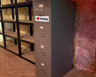 J92 - FREE Metal Filing Cabinet. Metal Filing Cabinet. Measures 15" W x 26.75" D x 51.1" Tall.