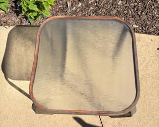 J68 - $40. 4 Patio Side Tables. Measures 16" W x 16" D x 17" Tall.