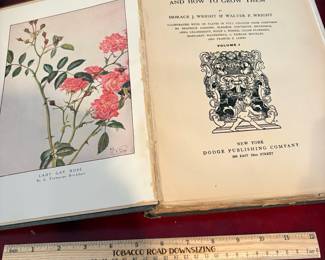 J32 - $100. Volume I & II. Beautiful Flowers and How to Grow Them - 100 Plates in Color. Wright & Wright. Dodge Publishing Company.