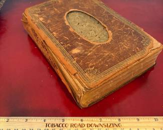 J31 - $60. 1930 Webster Collegiate Dictionary. Leather and Jade Cover.