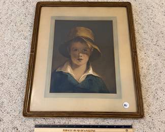 J181 - $25. Framed Print of Boy.