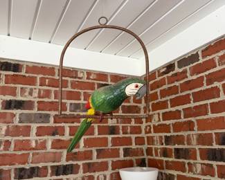 J88 - $30. "Benjamin Parrot" Paper Mache Bird.