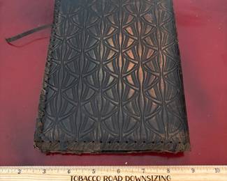 J21 - $40. Antique Leather Bookcover.