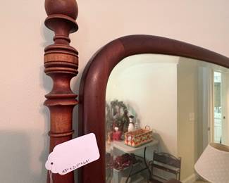J74 - $225. Beautiful Antique Dresser with Mirror. Excellent Condition - all drawers slide. Measures 43" W x 21.5" D x 68" Tall.