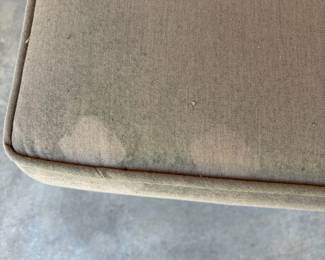 J167 - $225. Pair of Lounge Chairs with Sunbrella Cushions. Chairs are in Great Condition! Cushions are weathered. Each measures 30.5" W x 64" Long x 47" Tall. Adjustable Backs.