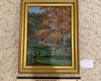 J131 - $150. Albert Michini "A Serene Moment" Original. Measures 11" w x 14" Tall.