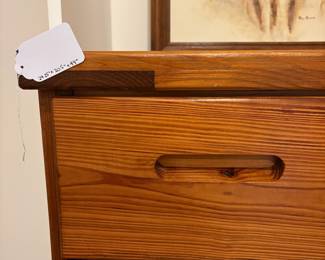 J99 - $95. Solid Wood Dresser. Measures 29.25" W x 20.5" D x 49" Tall.